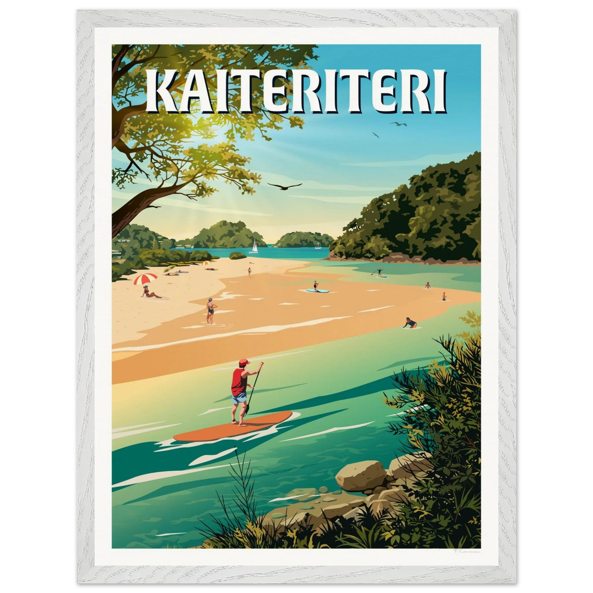 Kaiteriteri Travel Poster - Tasman, New Zealand