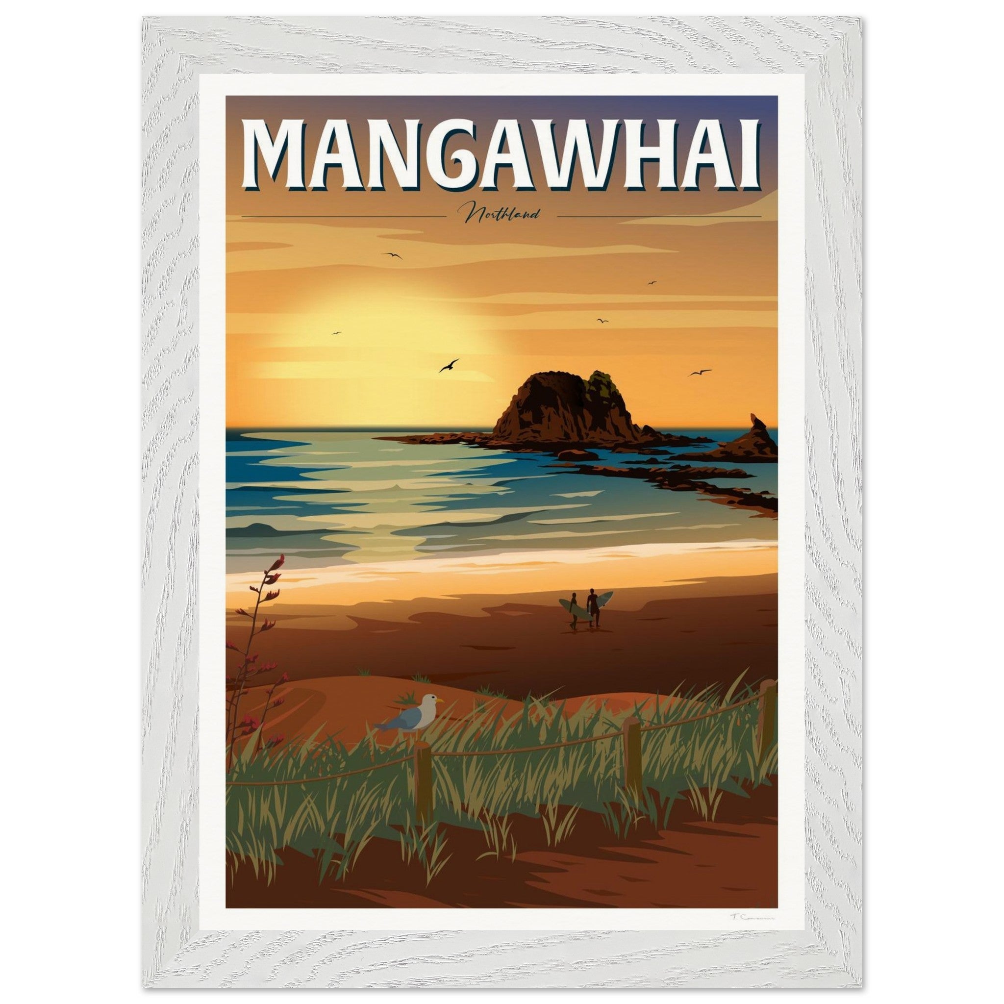 Mangawhai Sunrise Travel Poster