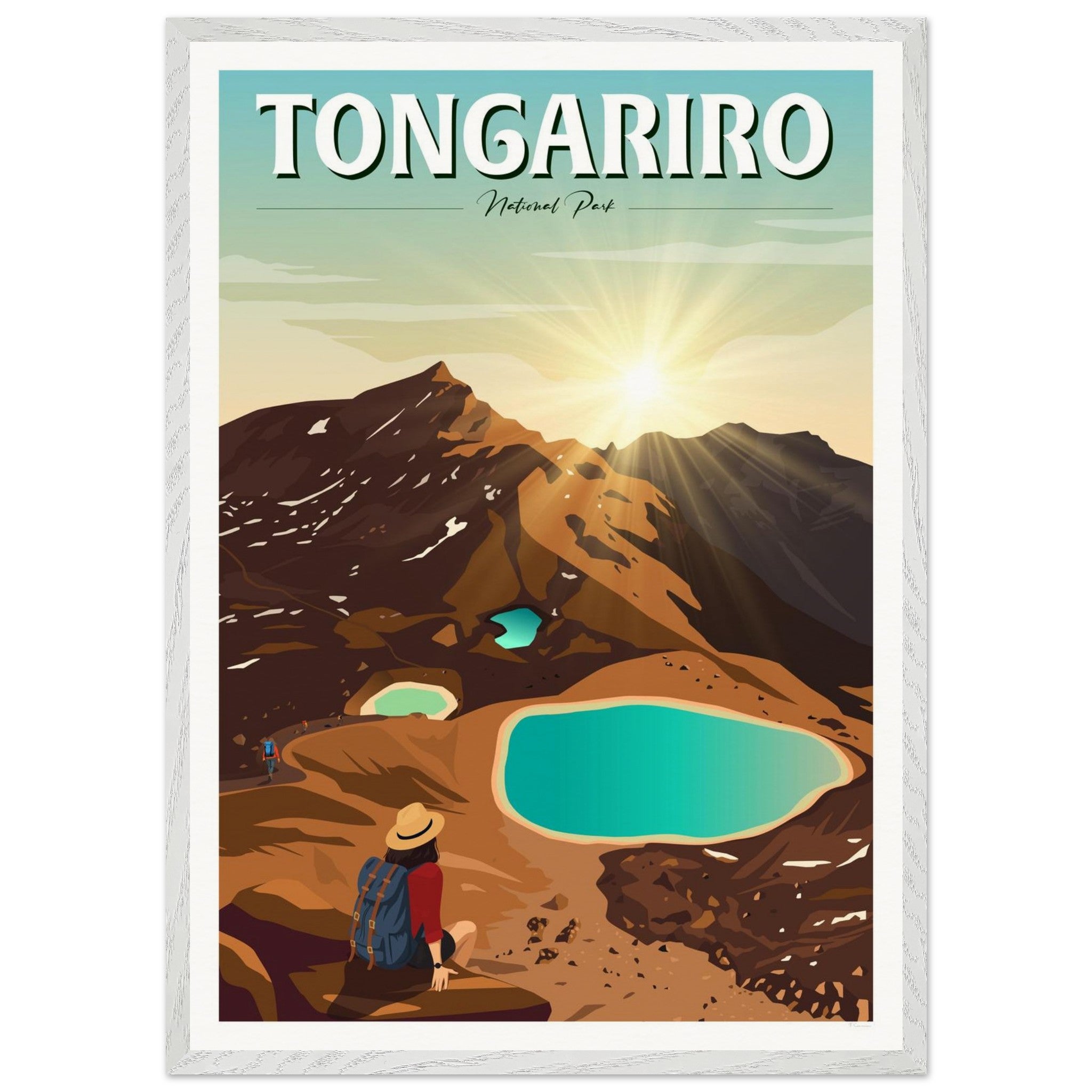 Tongariro National Park - Travel Poster of New Zealand