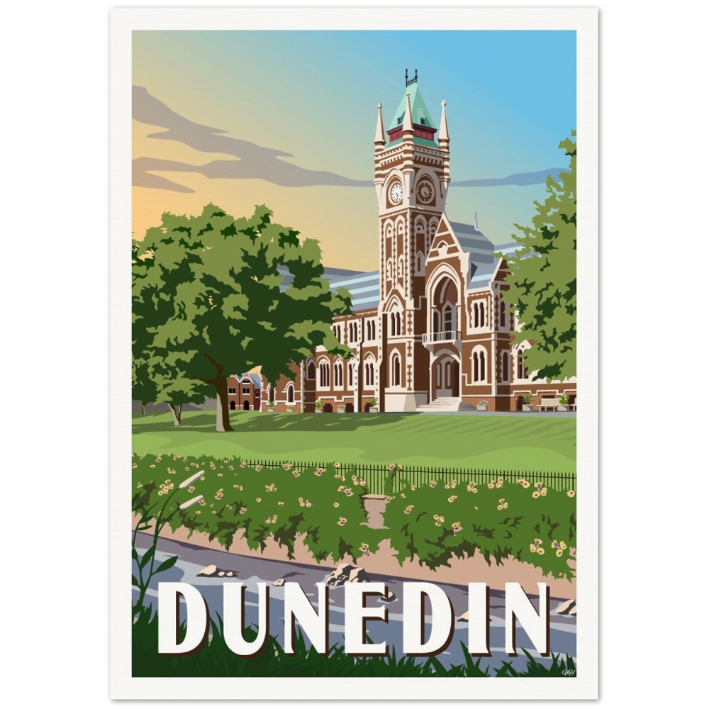 Dunedin Travel Poster, New Zealand