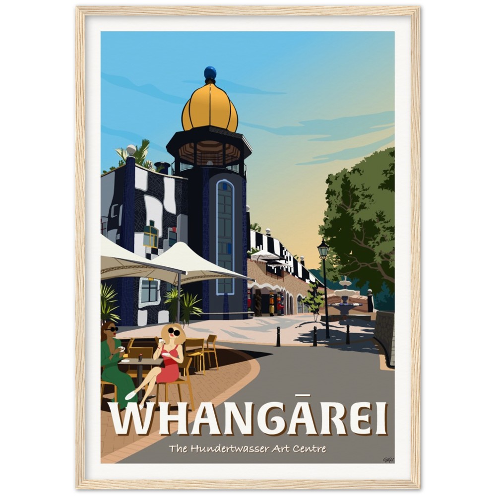 Whangārei - The Hundertwasser Art Centre - Travel Poster, New Zealand
