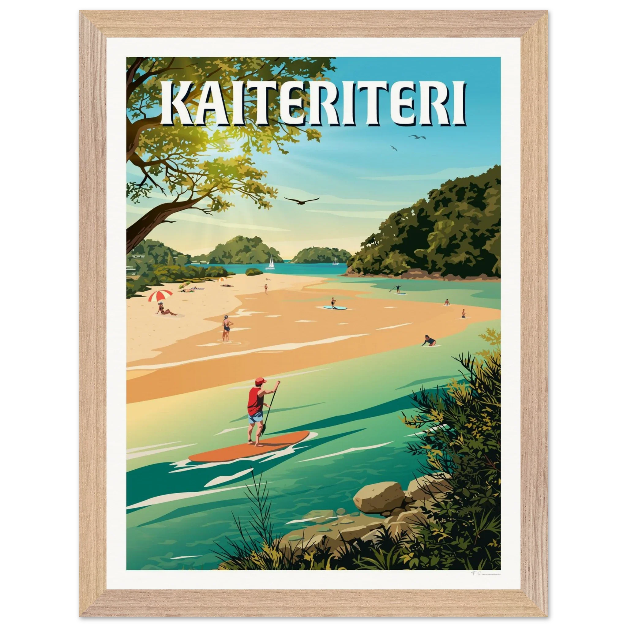 Kaiteriteri Travel Poster - Tasman, New Zealand