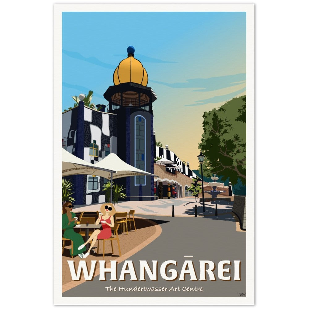 Whangārei - The Hundertwasser Art Centre - Travel Poster, New Zealand
