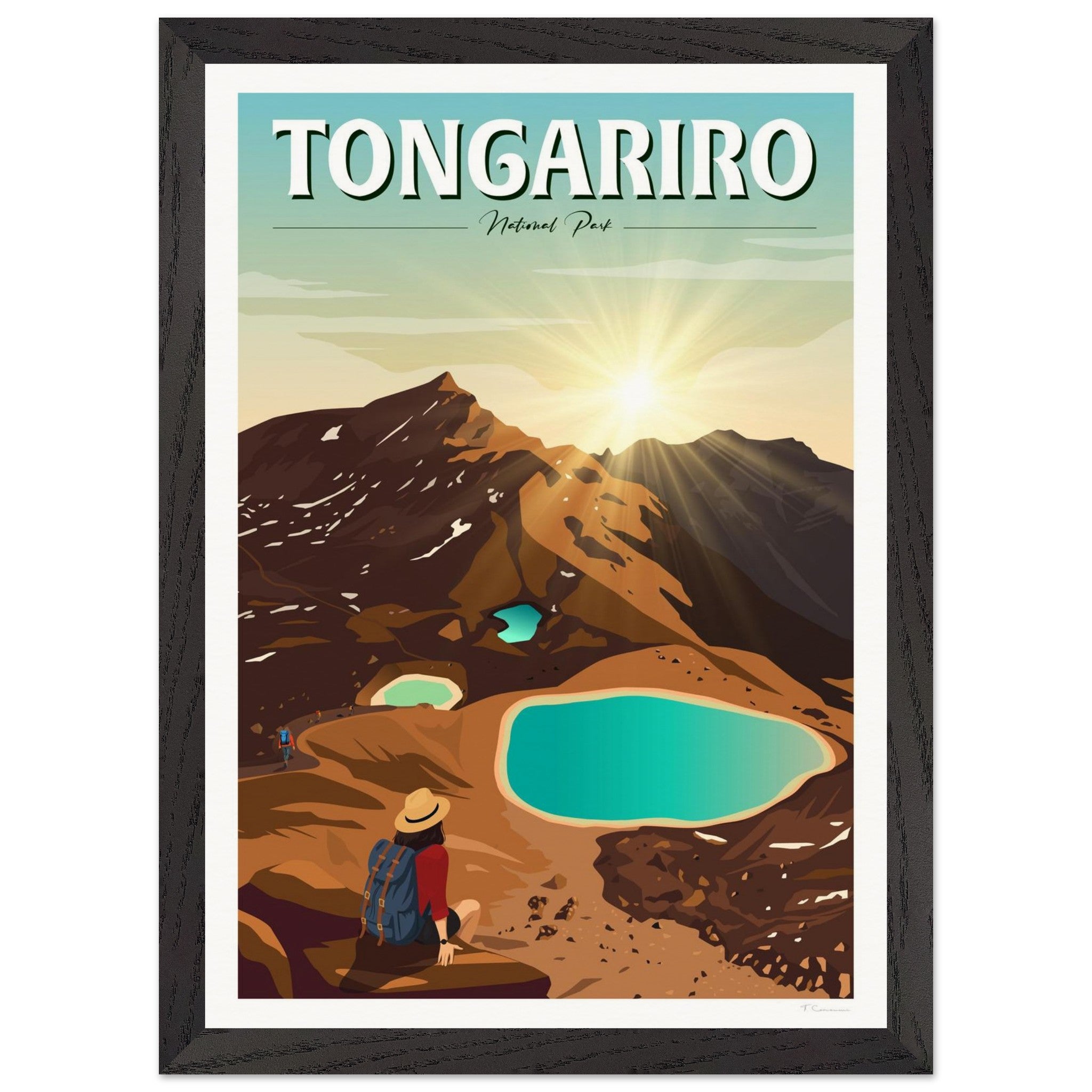 Tongariro National Park - Travel Poster of New Zealand