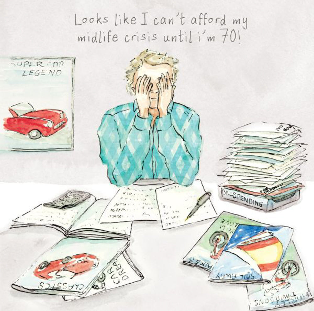 ArtBeat Mid-life Crisis Birthday Card