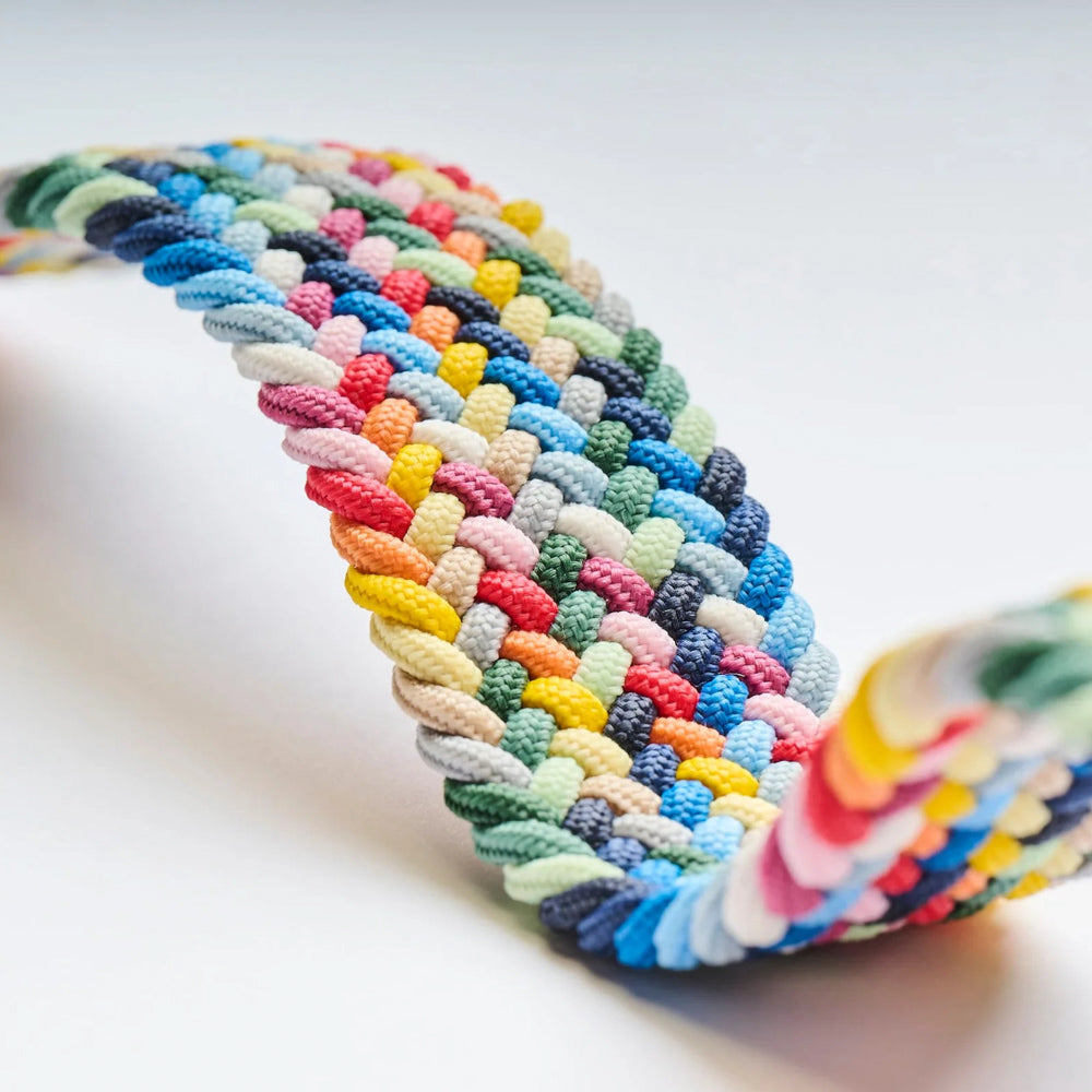 La Boucle Multi-coloured Braided Stretch Belt