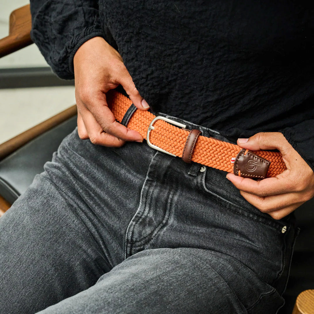 La Boucle Braided Belt - Amsterdam Orange