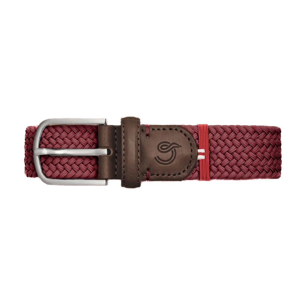 La Boucle Braided Belt - Bordeaux Red