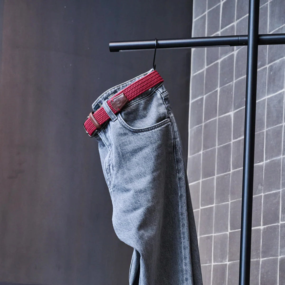 La Boucle Braided Belt - Bordeaux Red