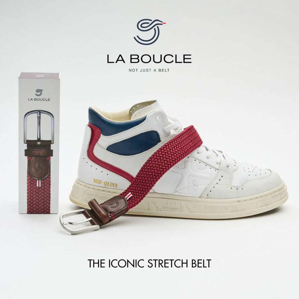 La Boucle Braided Belt - Bordeaux Red