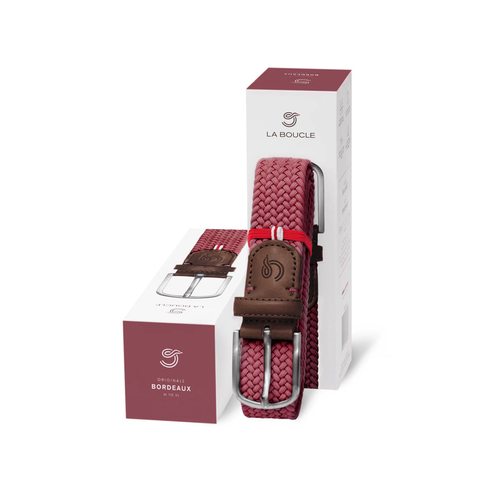 La Boucle Braided Belt - Bordeaux Red