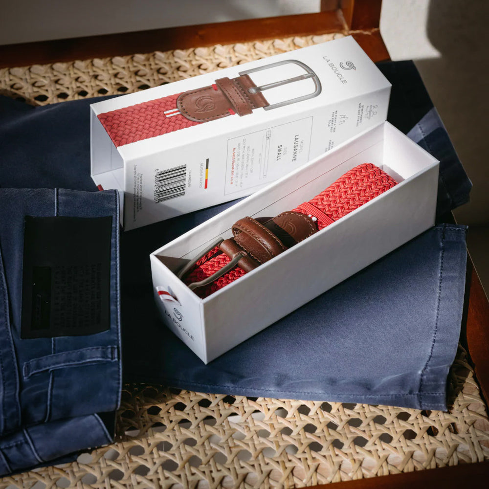 La Boucle Braided Belt - Lausanne Red