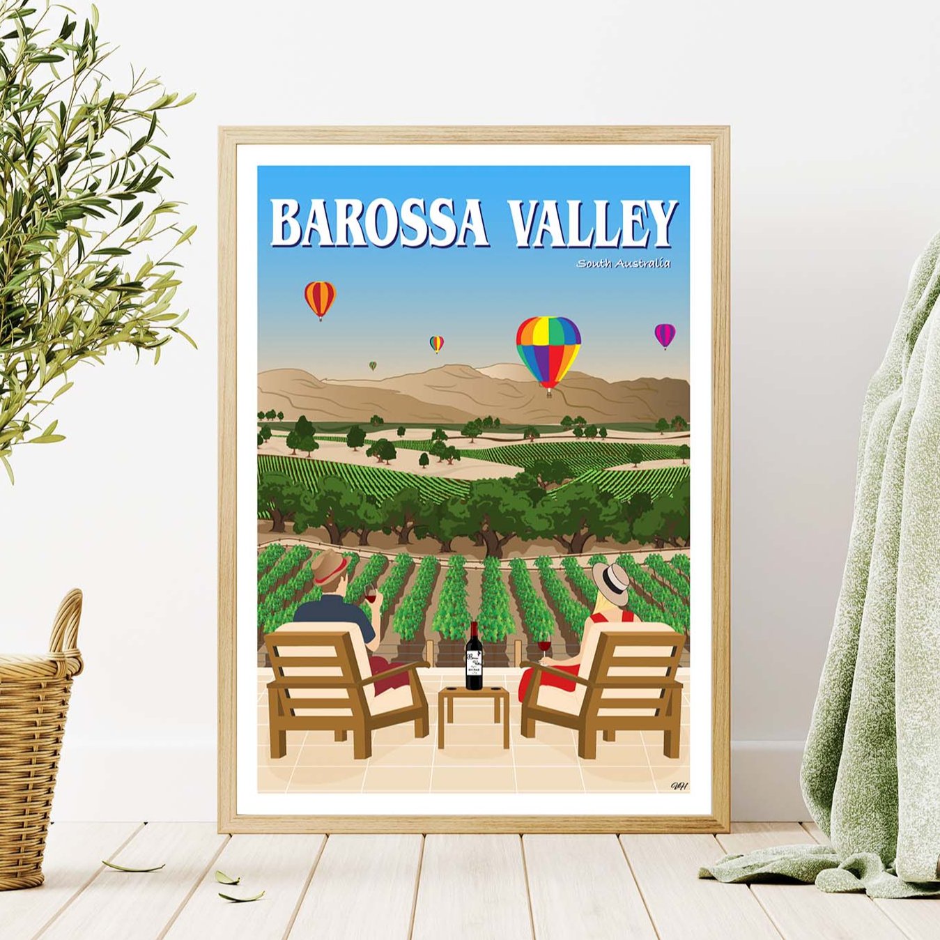 Barossa Valley Travel Poster, South Australia