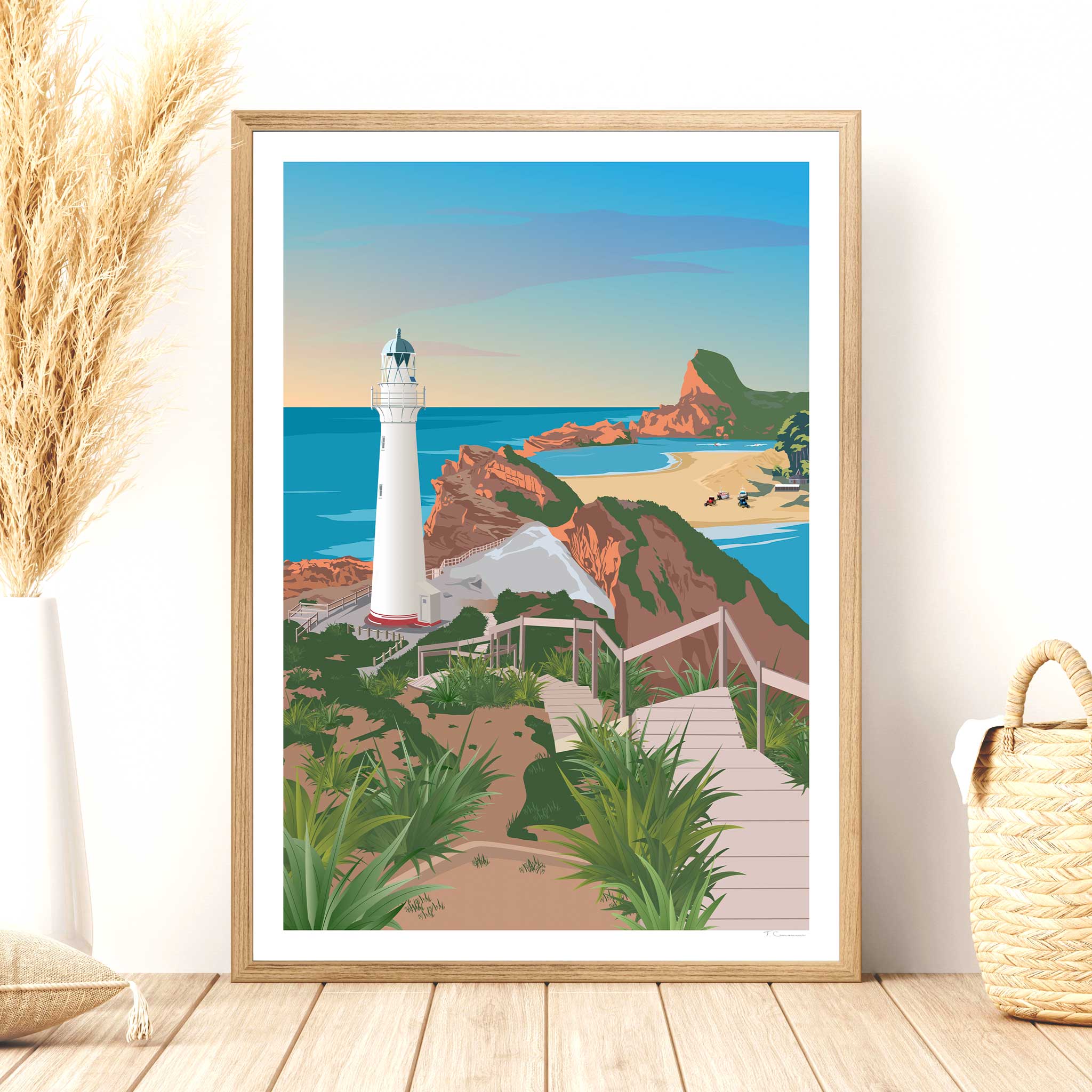 Castlepoint - Wairarapa, New Zealand - Travel Poster