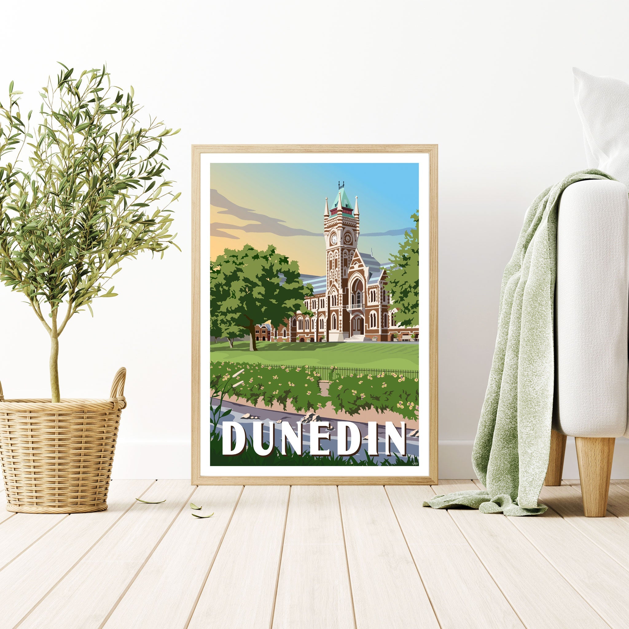 Dunedin Travel Poster, New Zealand