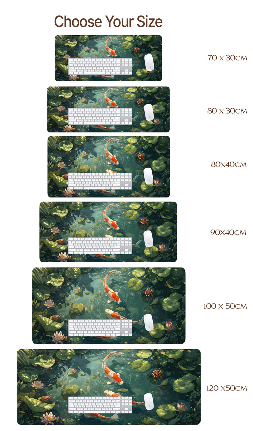 Koi Serenity Desk Pad