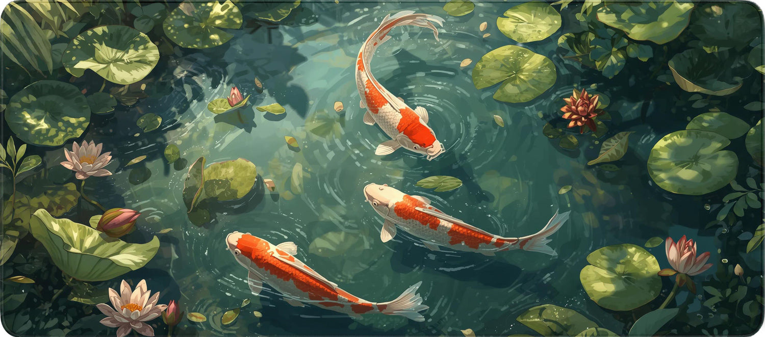 Koi Serenity Desk Pad
