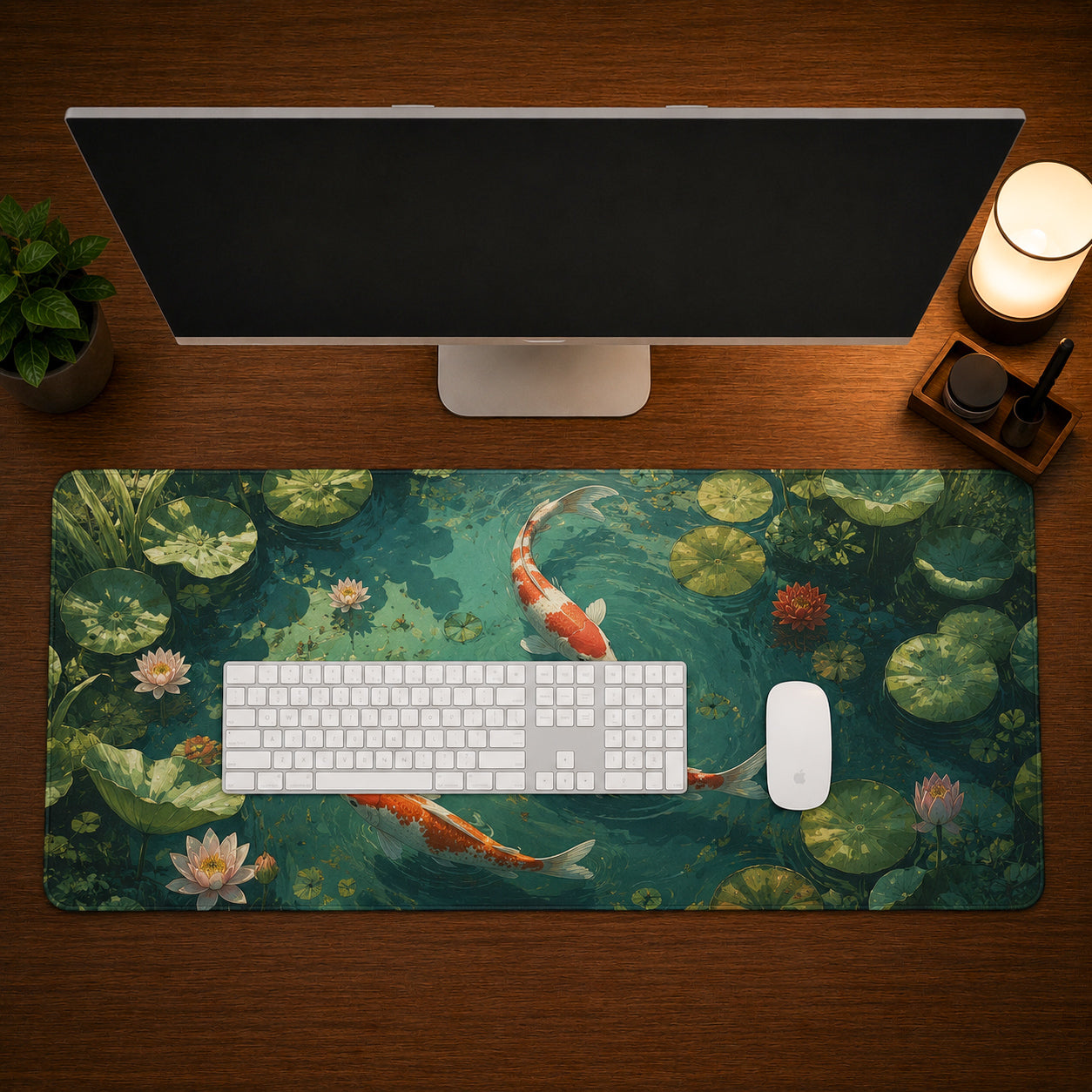 Koi Serenity Desk Pad