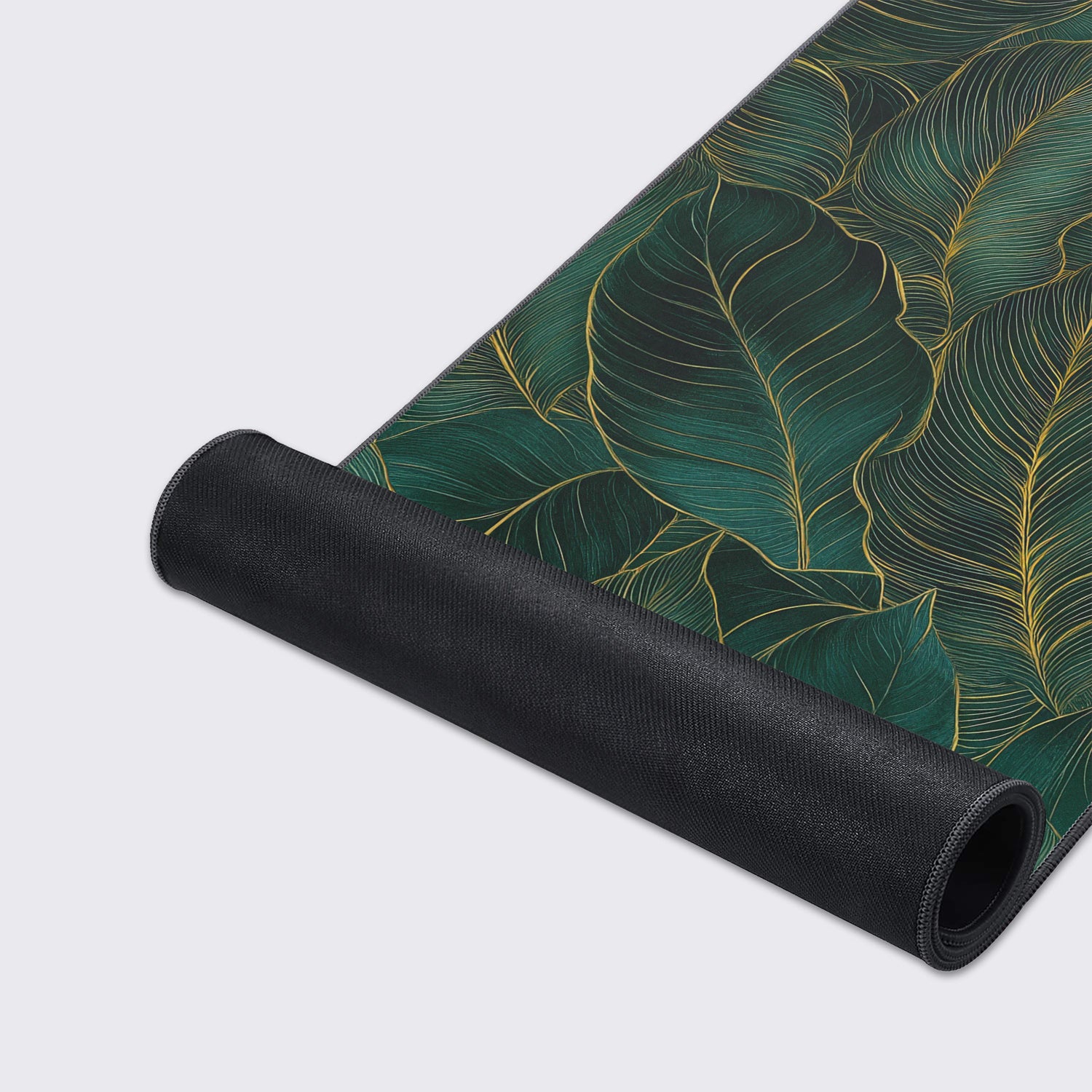 Golden Palm Leaves Desk Pad