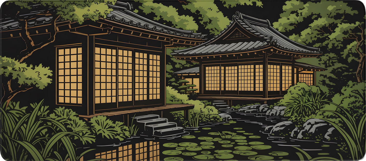 Japanese Water Garden Desk Pad