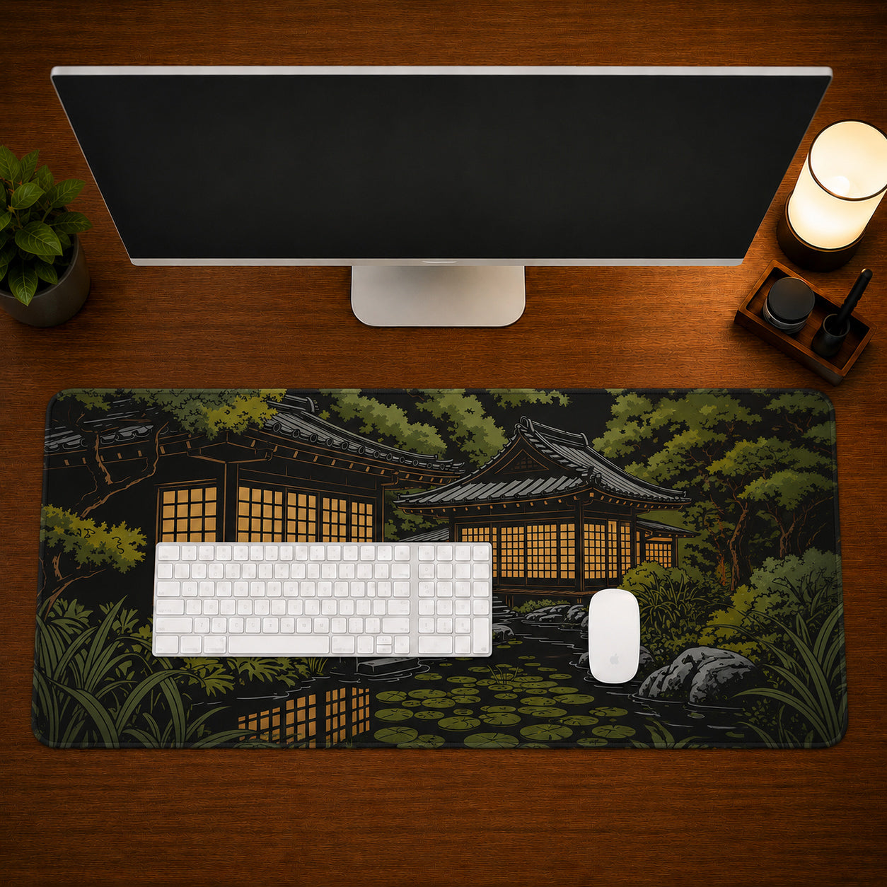 Japanese Water Garden Desk Pad