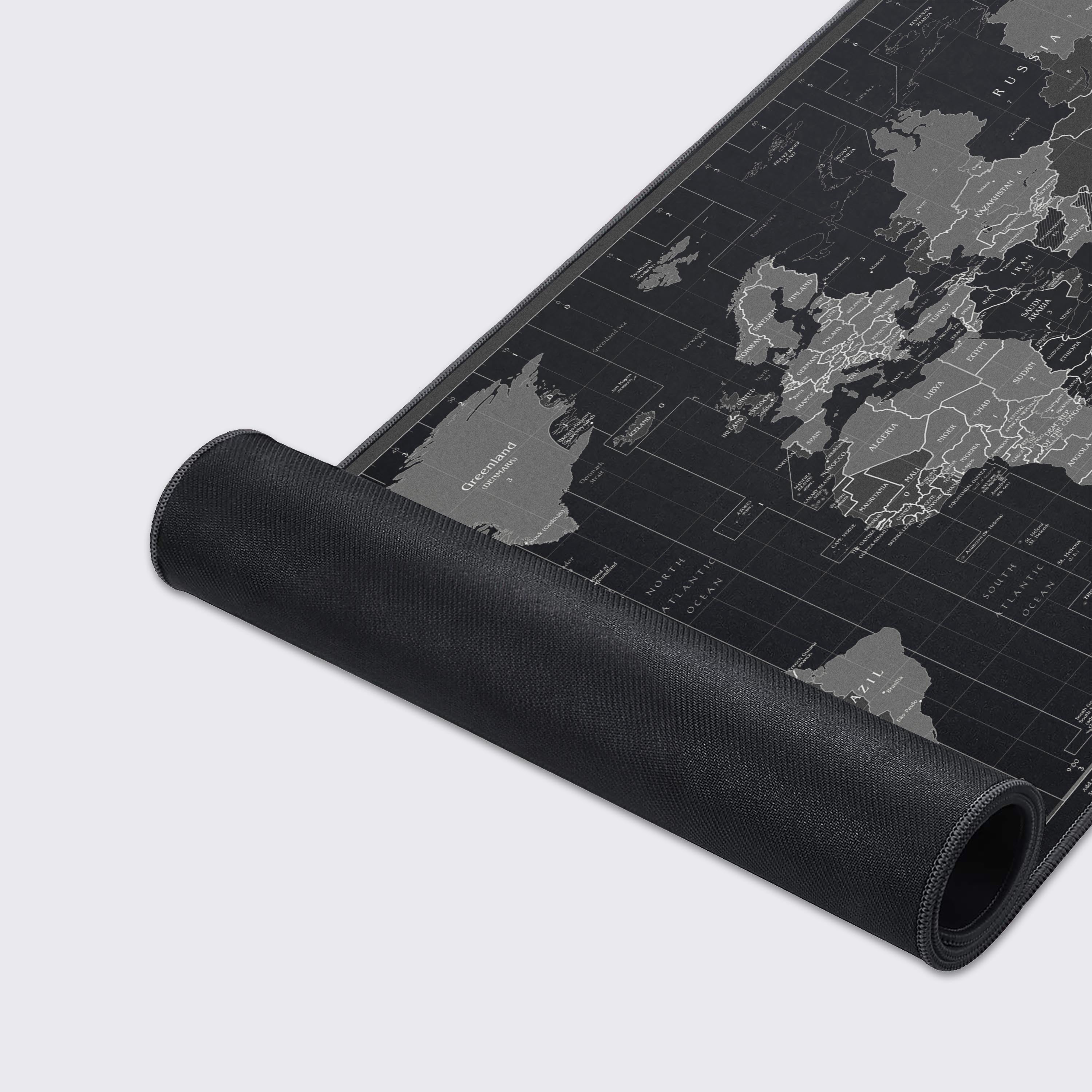 World Map Desk Mat in Black