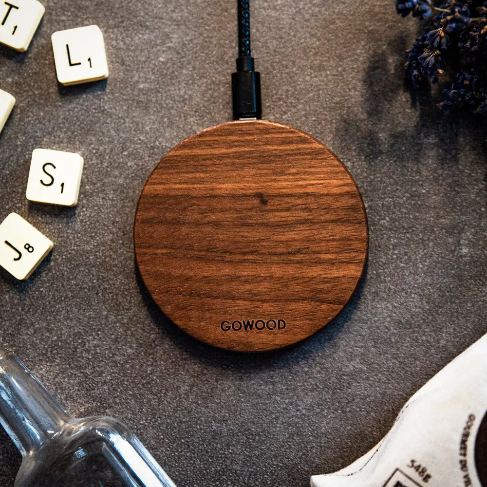 GOWOOD 15W Fast Wooden Wireless Charger
