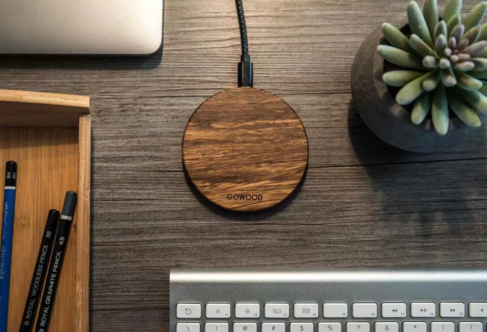GOWOOD 15W Fast Wooden Wireless Charger