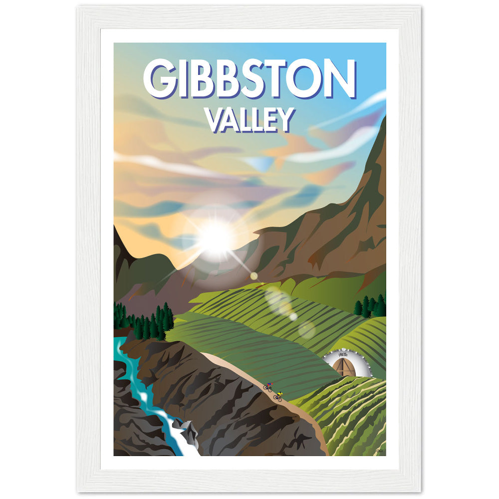 Gibbston Valley New Zealand Travel Poster