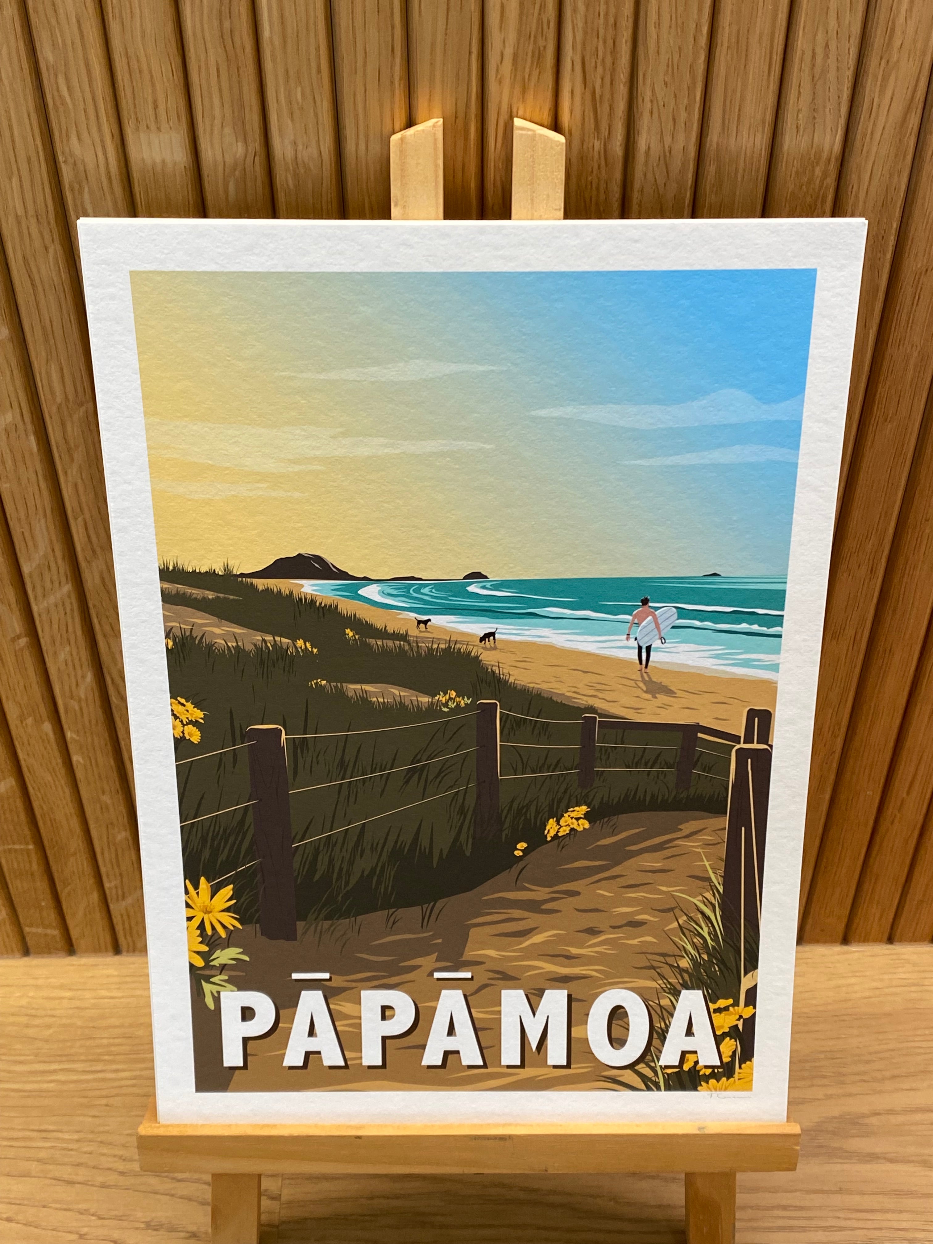 Pāpāmoa Travel Poster, New Zealand
