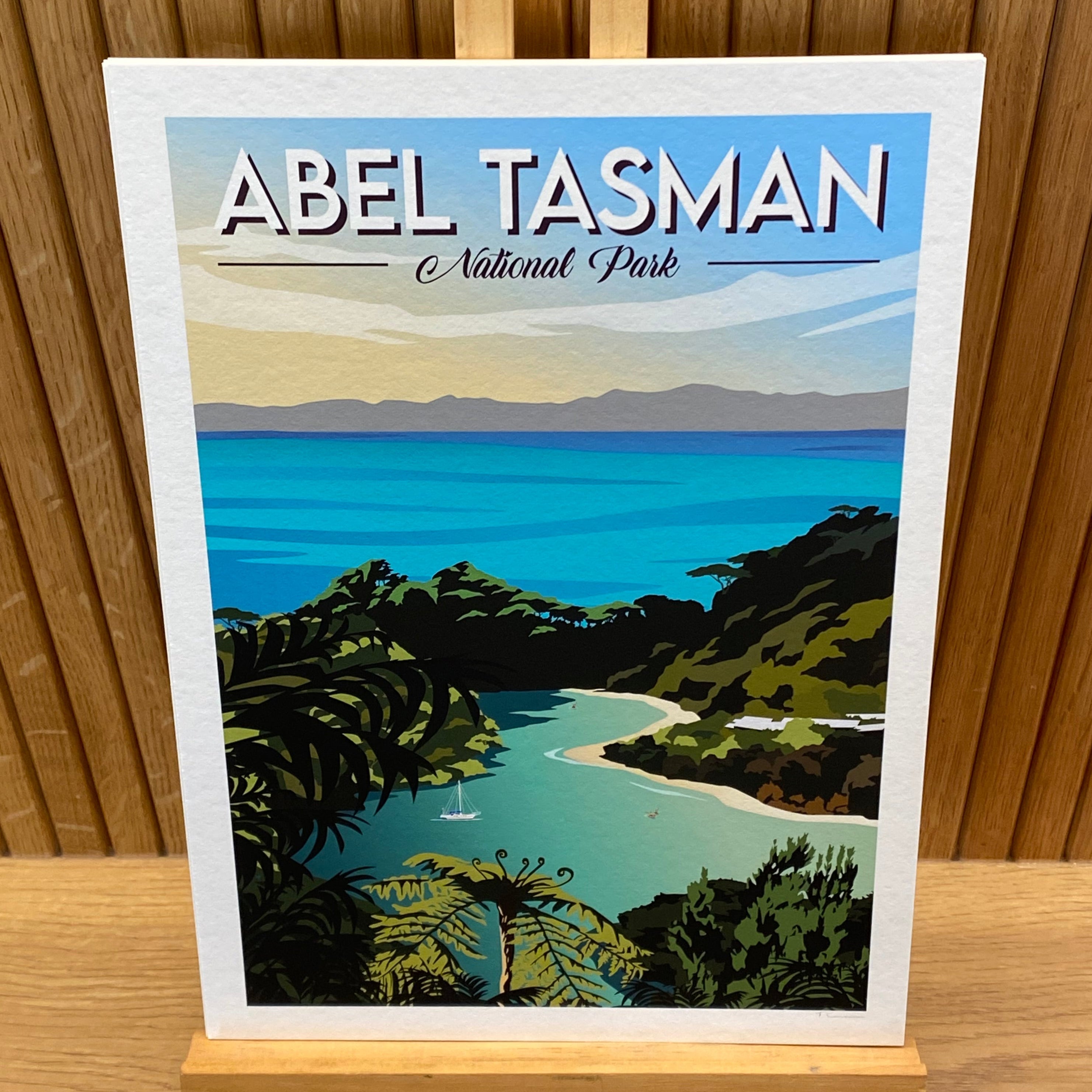 Abel Tasman National Park Travel Poster of New Zealand