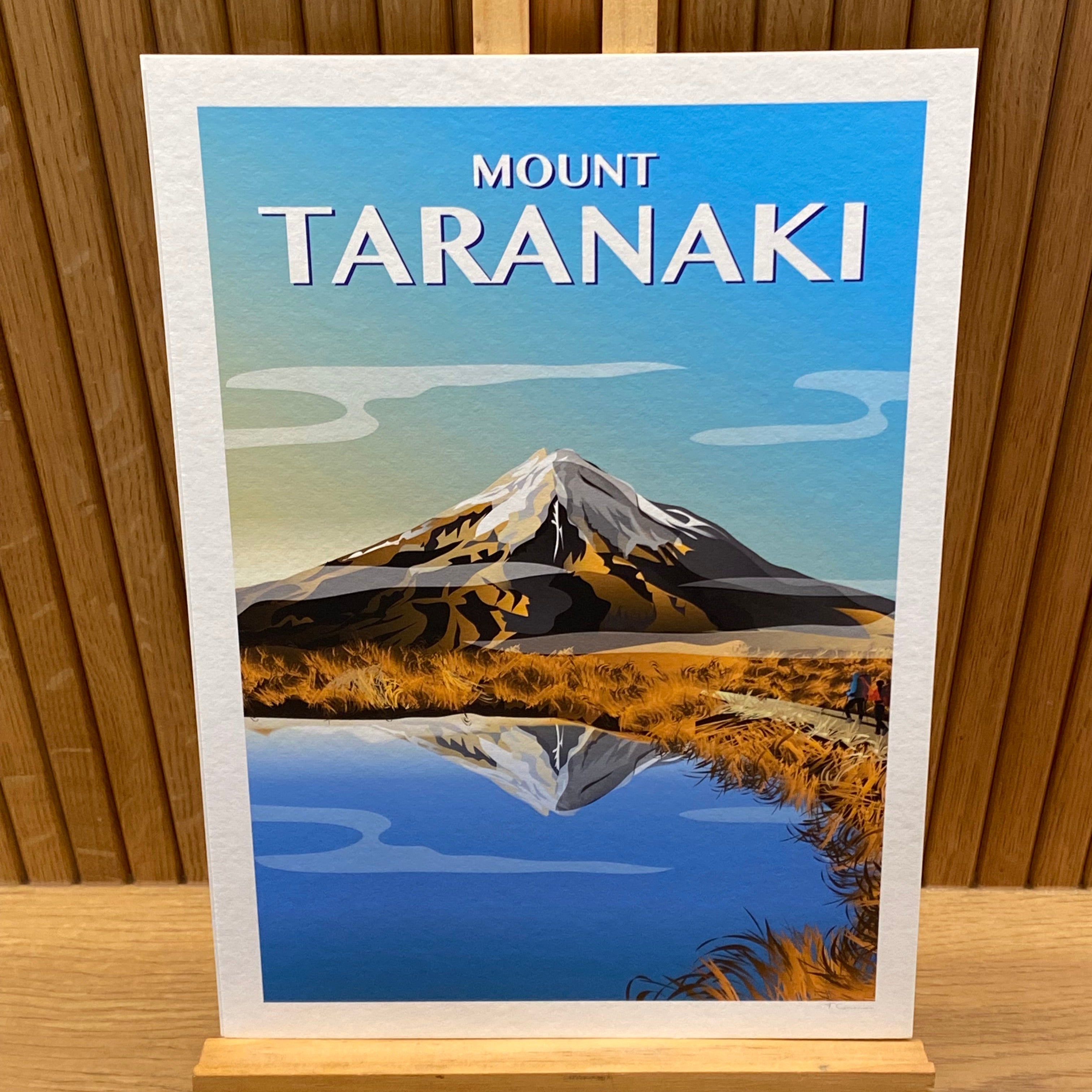 Mount Taranaki, Autumn Travel Poster, New Zealand