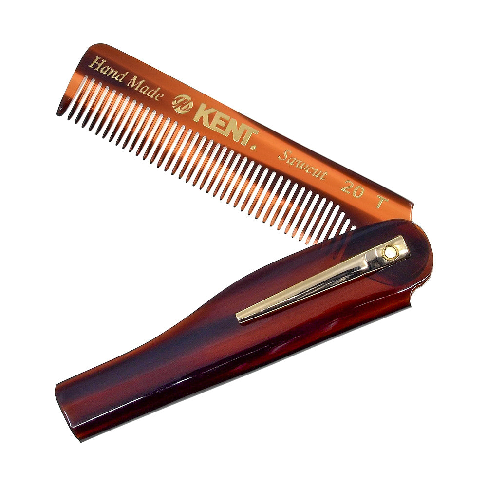 Kent Handmade Folding Pocket Comb with Clip
