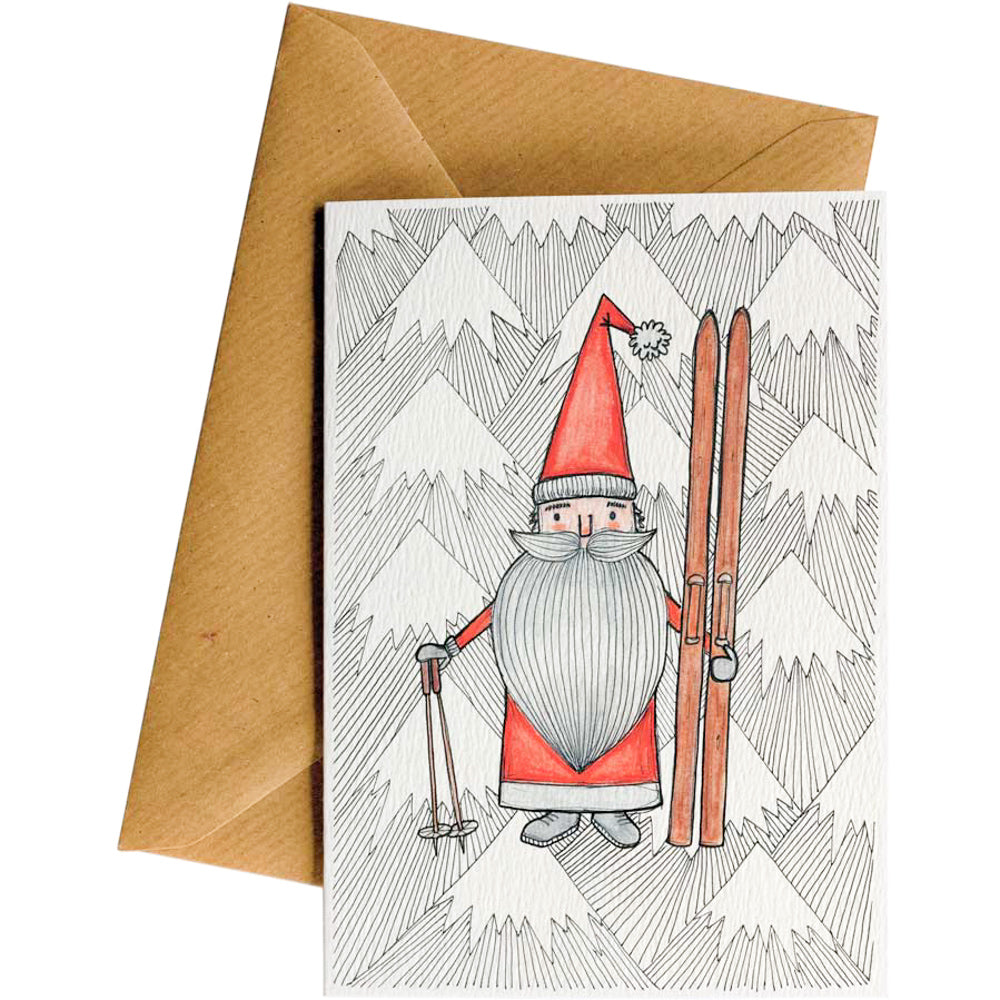 Little Difference Santa Skis Christmas card