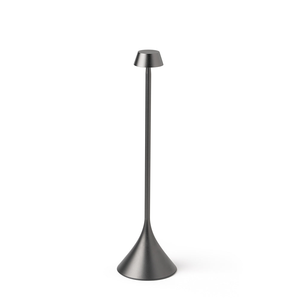 Lexon Steli Shade Rechargeable Lamp - Gun Metal Grey