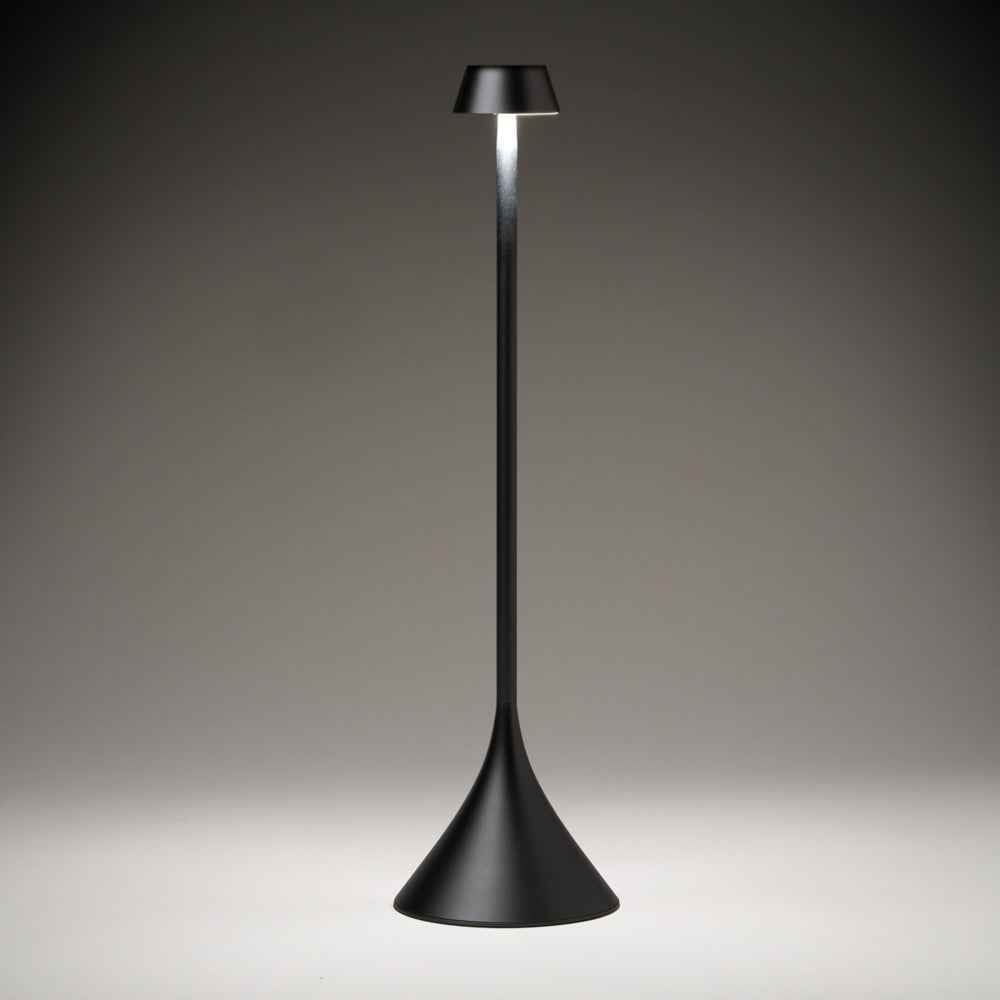 Lexon Steli Shade Rechargeable Lamp - Gun Metal Grey