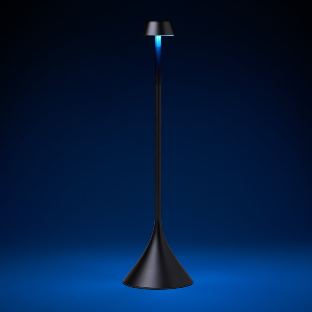 Lexon Steli Shade Rechargeable Lamp - Gun Metal Grey