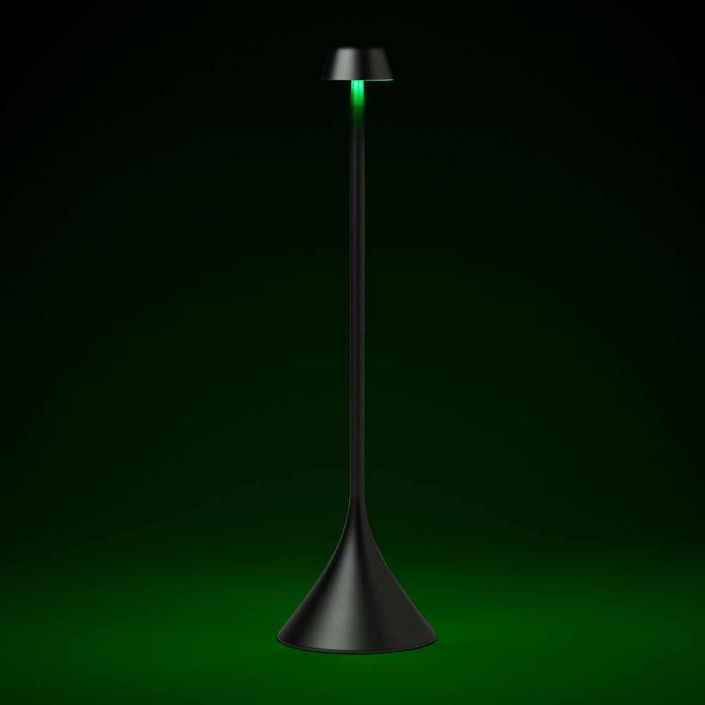 Lexon Steli Shade Rechargeable Lamp - Gun Metal Grey