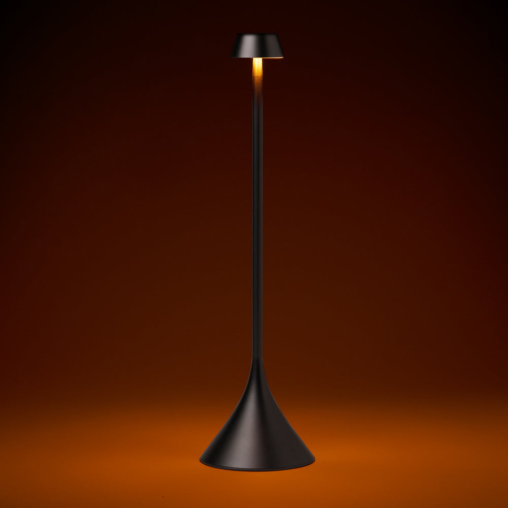 Lexon Steli Shade Rechargeable Lamp - Gun Metal Grey