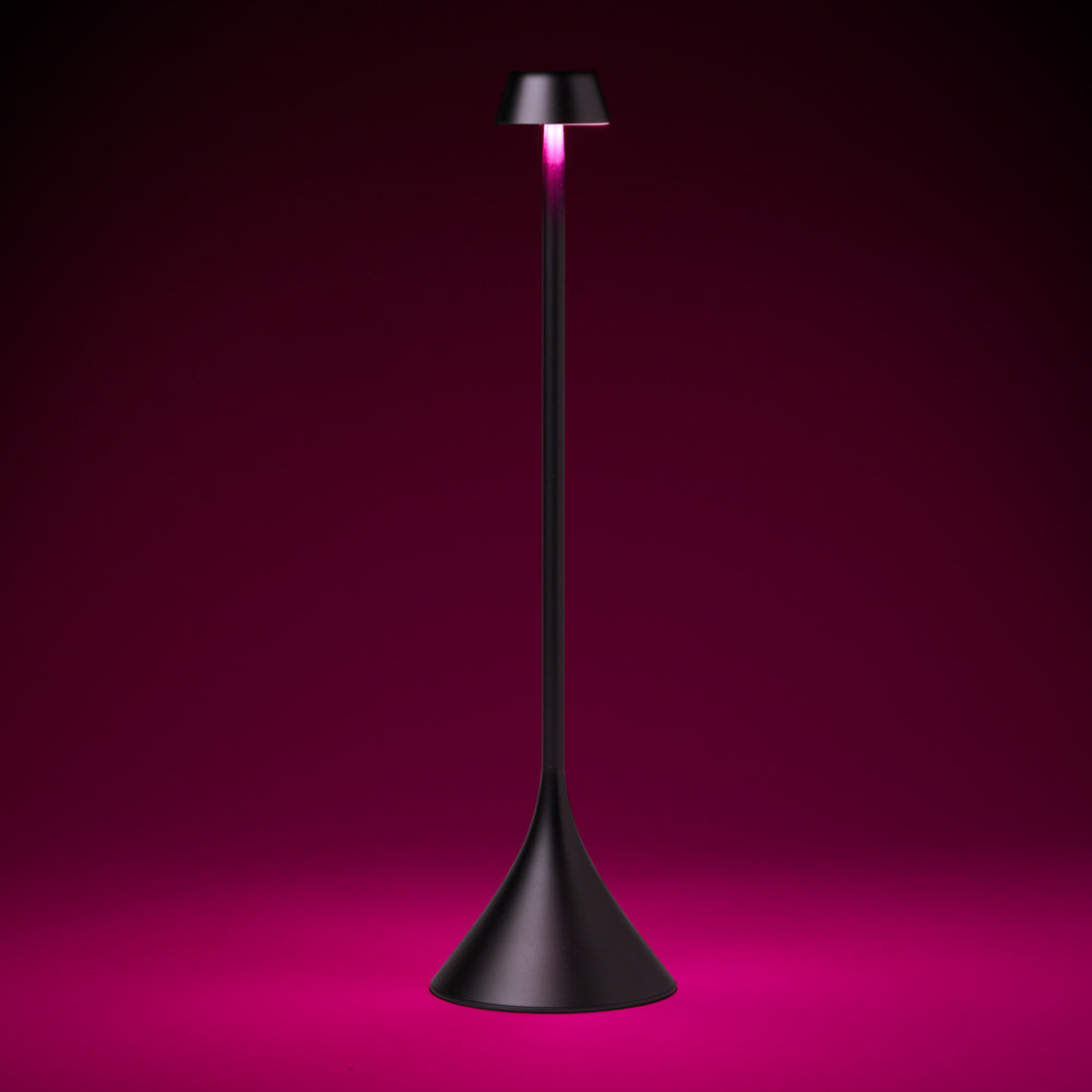 Lexon Steli Shade Rechargeable Lamp - Gun Metal Grey