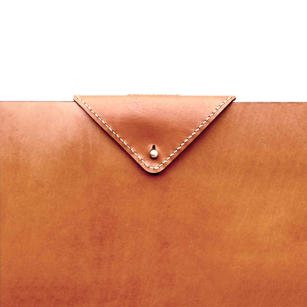 Loyal Workshop Cognac Leather Laptop Sleeve