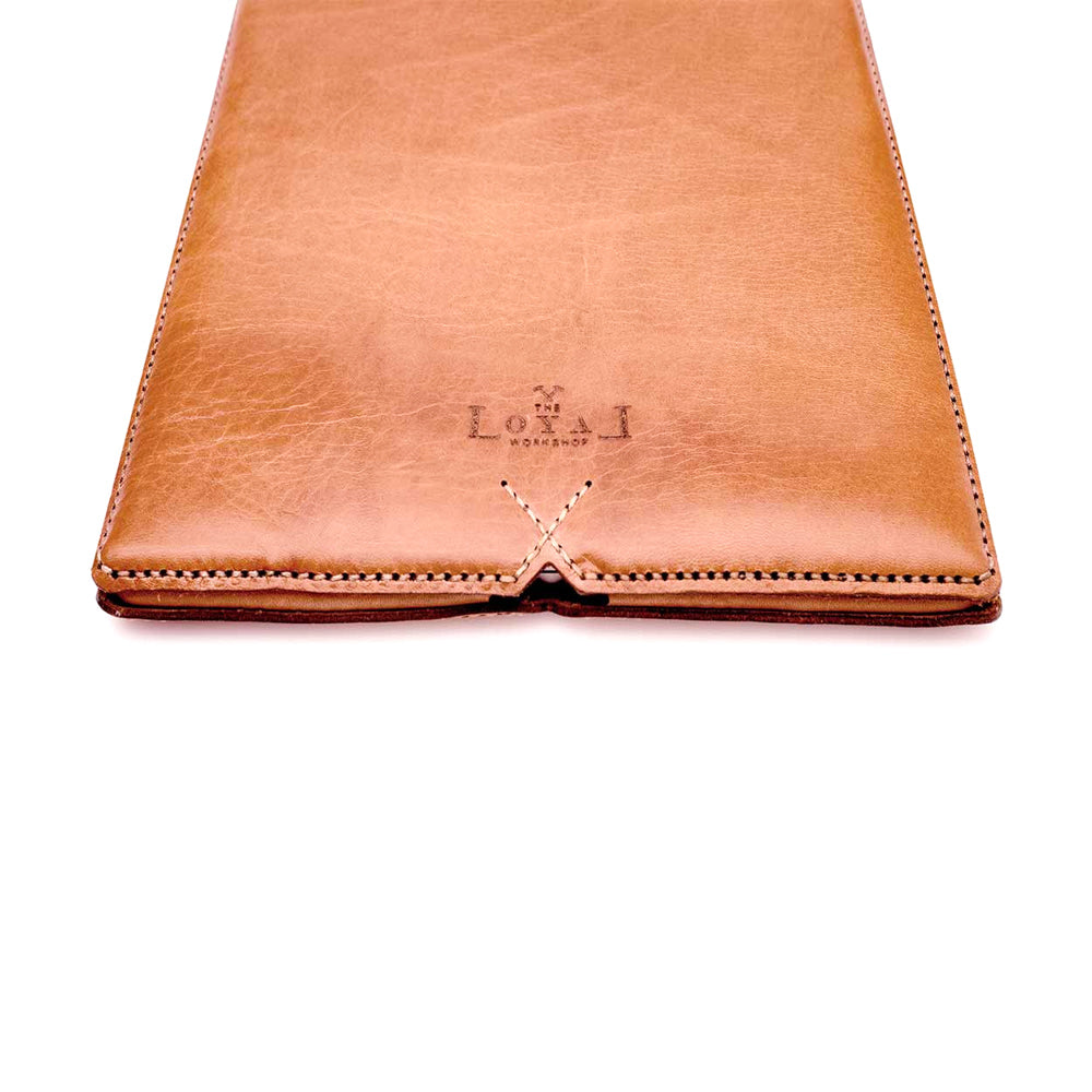 Loyal Workshop Cognac Leather Laptop Sleeve