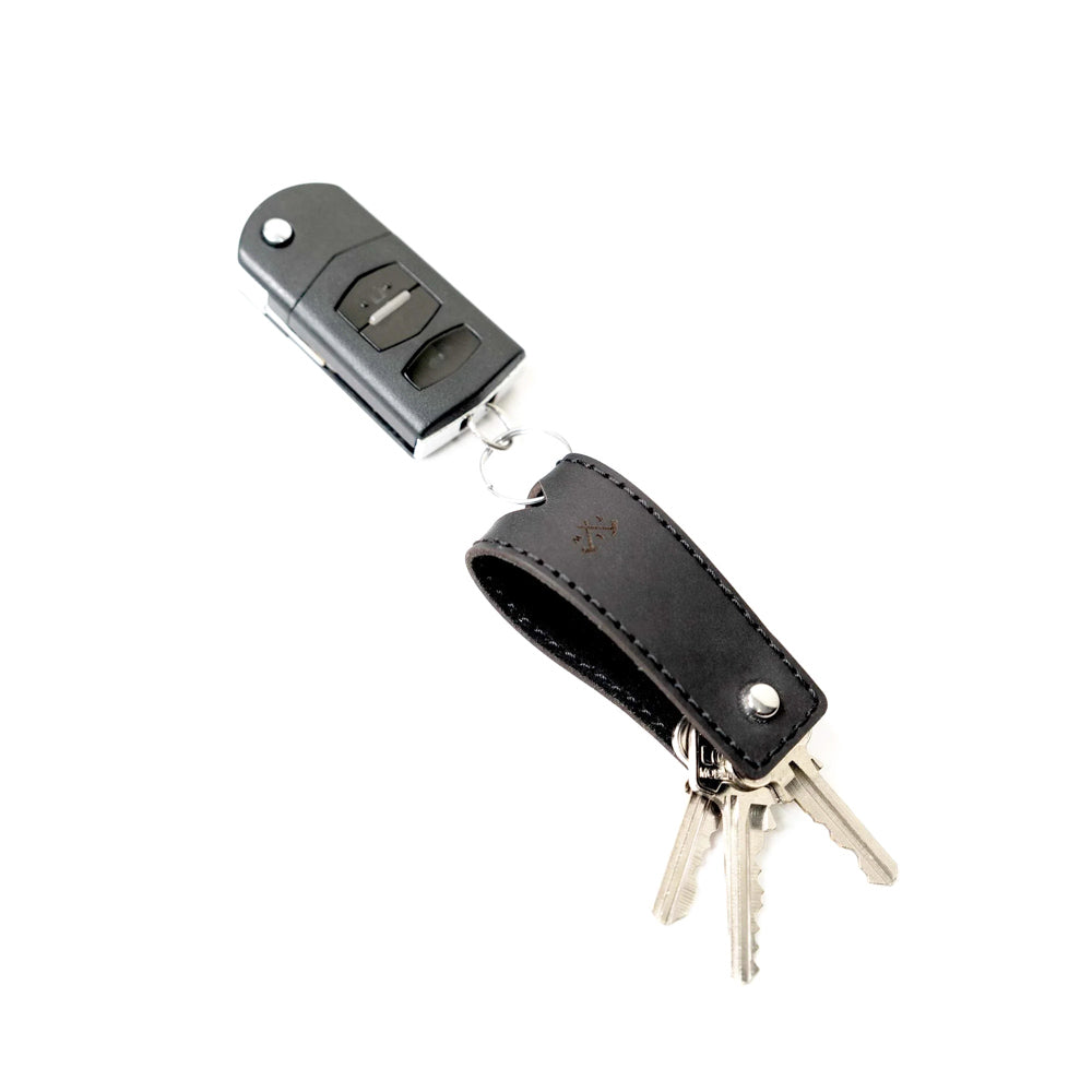 Brown leather keychain key-wrap from Loyal Workshop