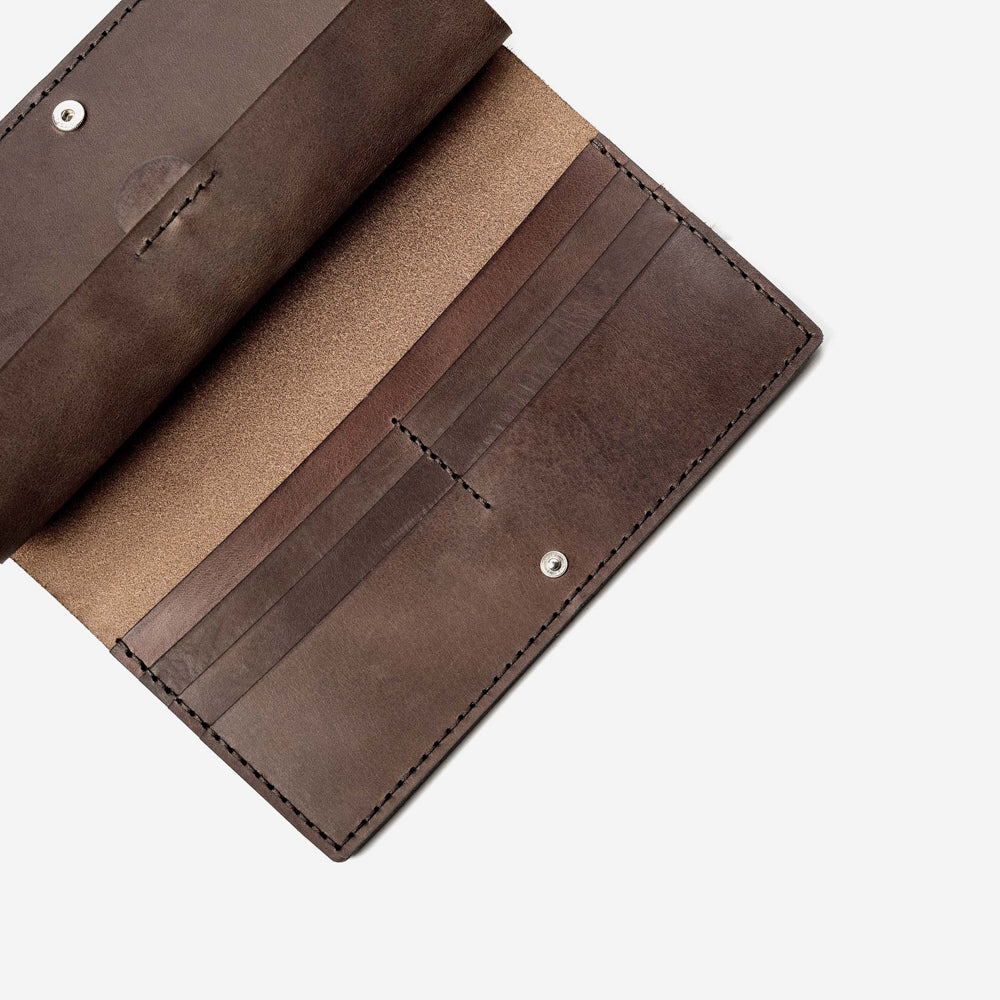 Large brown leather wallet - Loyal Workshop