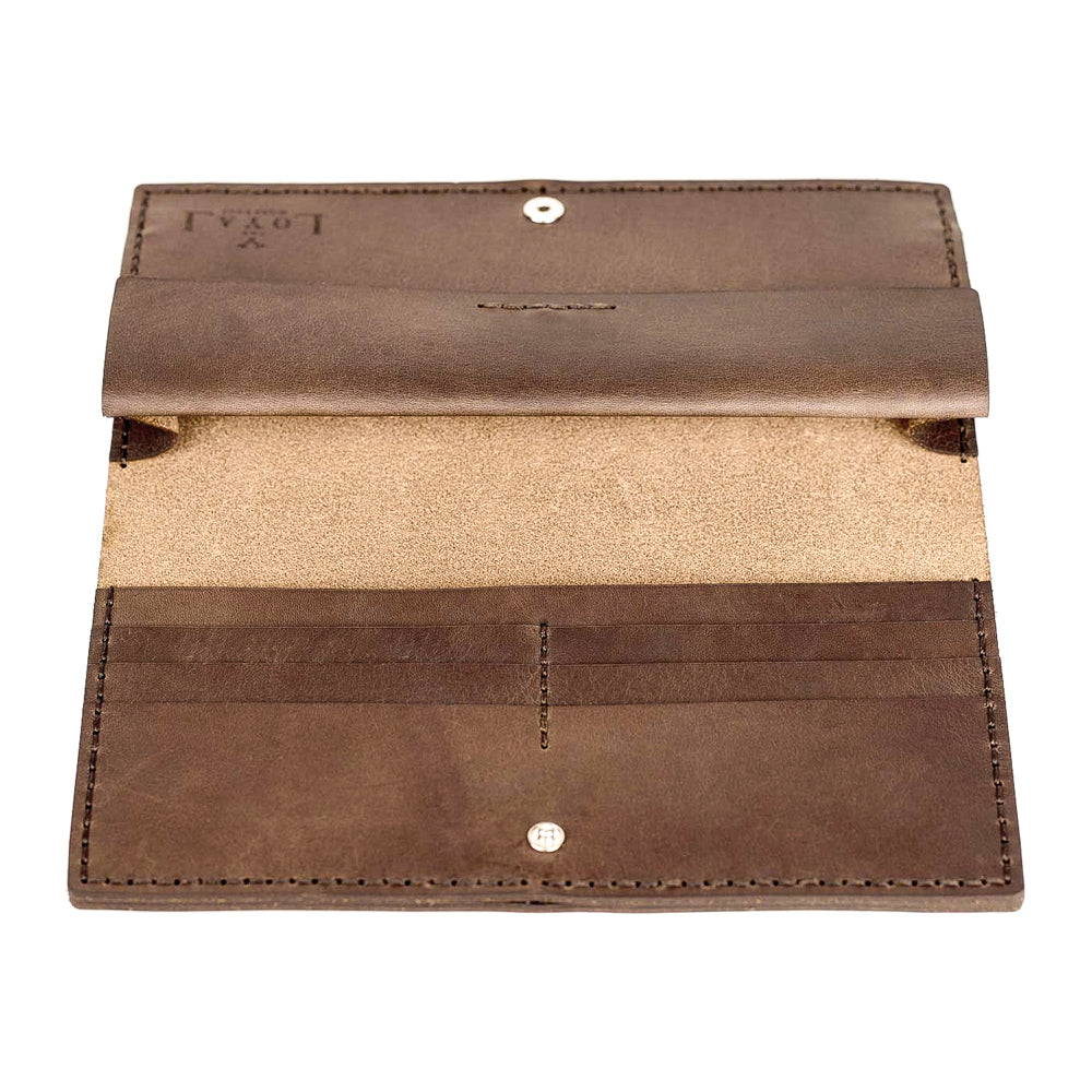 Large brown leather wallet - Loyal Workshop