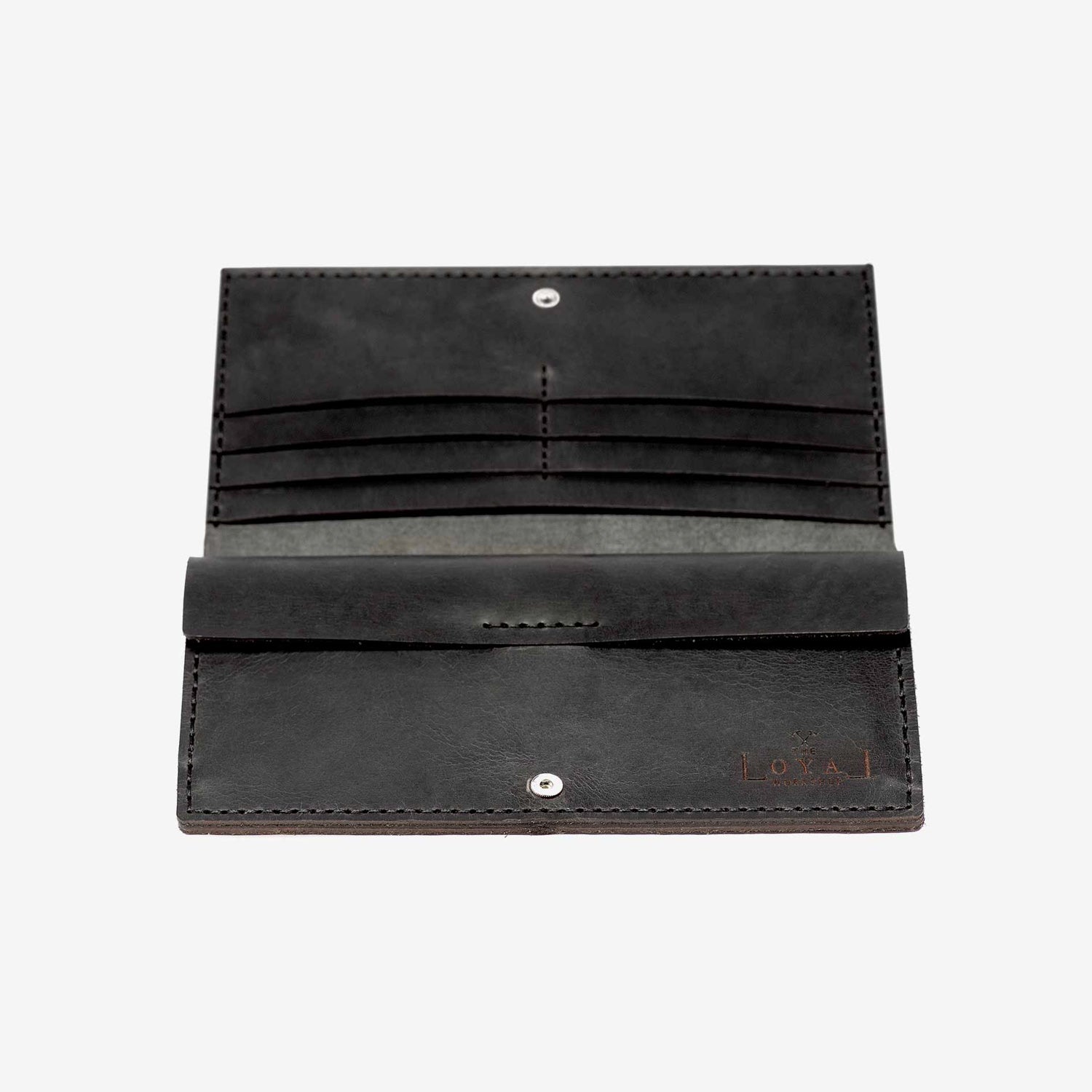Loyal Workshop Alongsider Black Leather Wallet