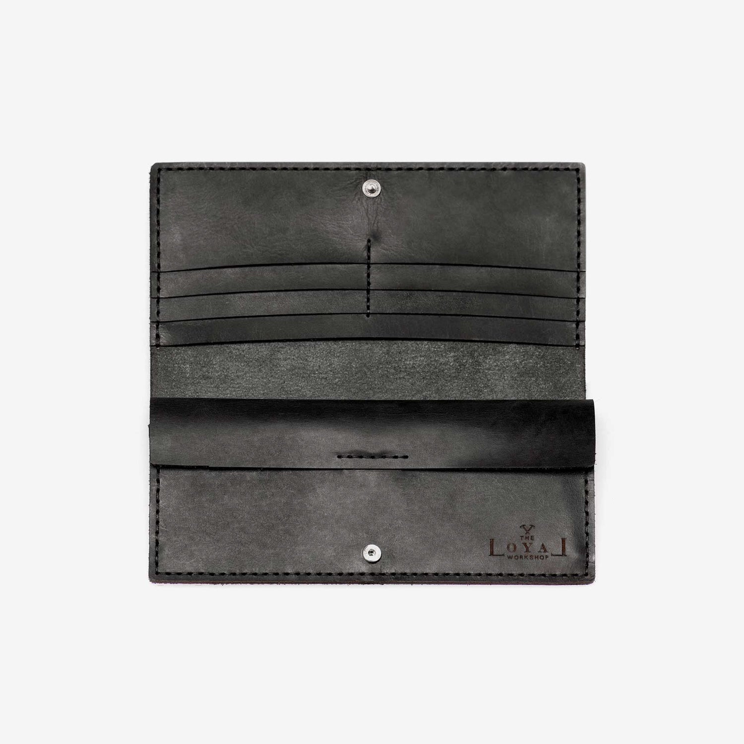 Loyal Workshop Alongsider Black Leather Wallet