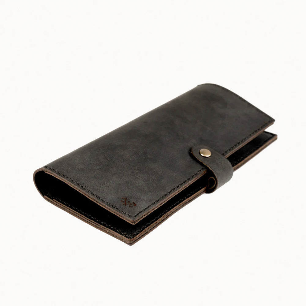 Black leather passport cover wallet - Loyal Workshop