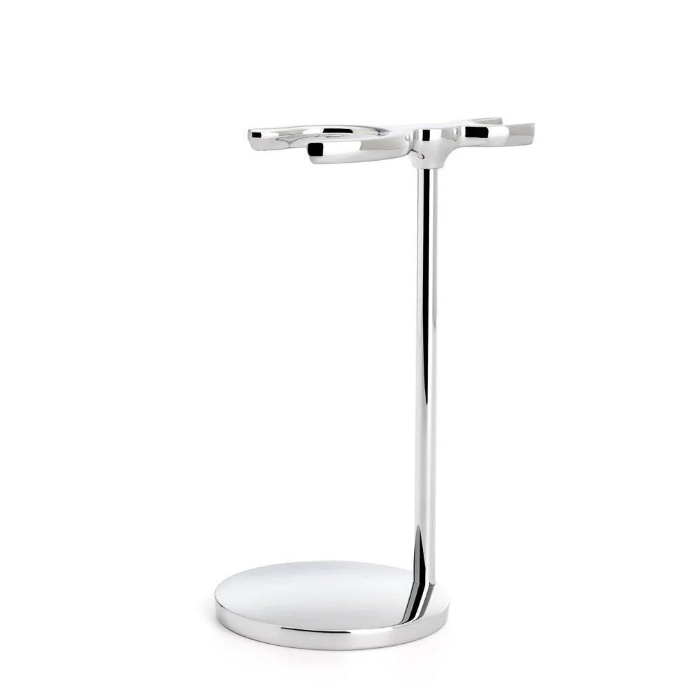Muhle Chrome metal razor and brush stand
