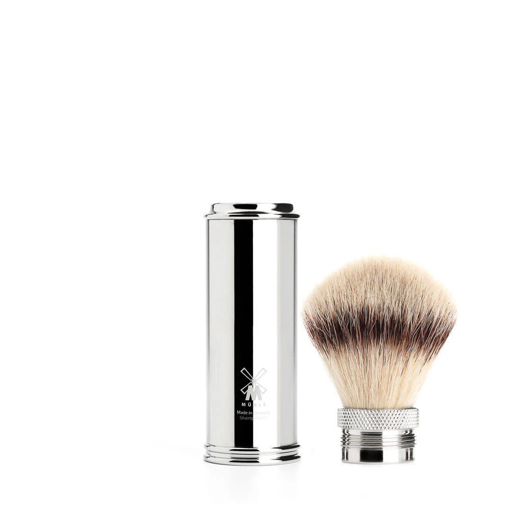 Mühle Travel Silvertip Fibre® Shaving Brush - Chrome